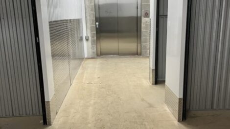 Hallway of indoor storage units in Sheboygan, WI.