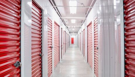 Exterior of indoor self-storage units at Sheboygan Self Storage facility.