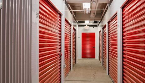 Exterior of indoor self-storage units at Sheboygan Self Storage facility.