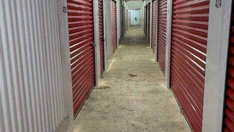Indoor storage units at Sheboygan Self Storage in Sheboygan, Wisconsin.