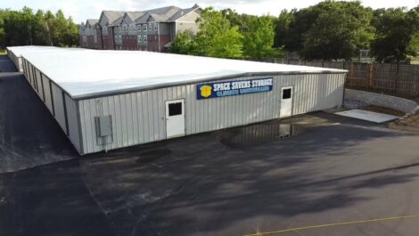 Aerial view of Space Savers Storage in Mobile, AL.