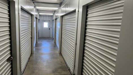 Exterior of self-storage units.