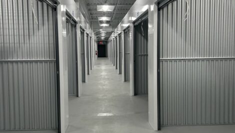 Indoor storage units at Blue Rock Storage in Newtown, Connecticut.