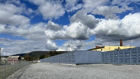Shipping container units at Hamburg Self Storage and Parking.
