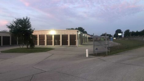 Exterior view of Madisonville Self Storage facility.