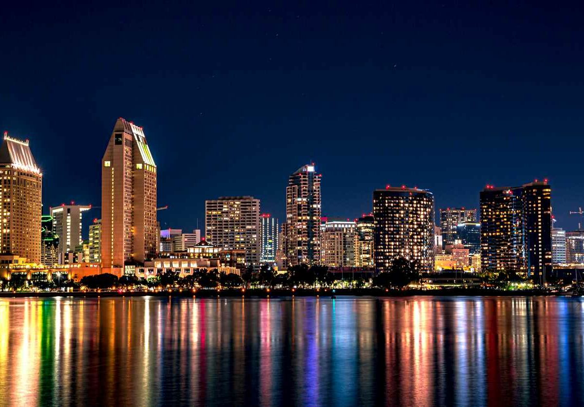 Downtown San Diego in the evening