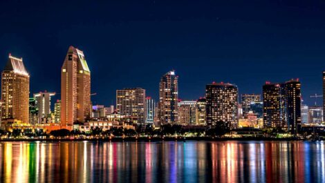 Downtown San Diego in the evening