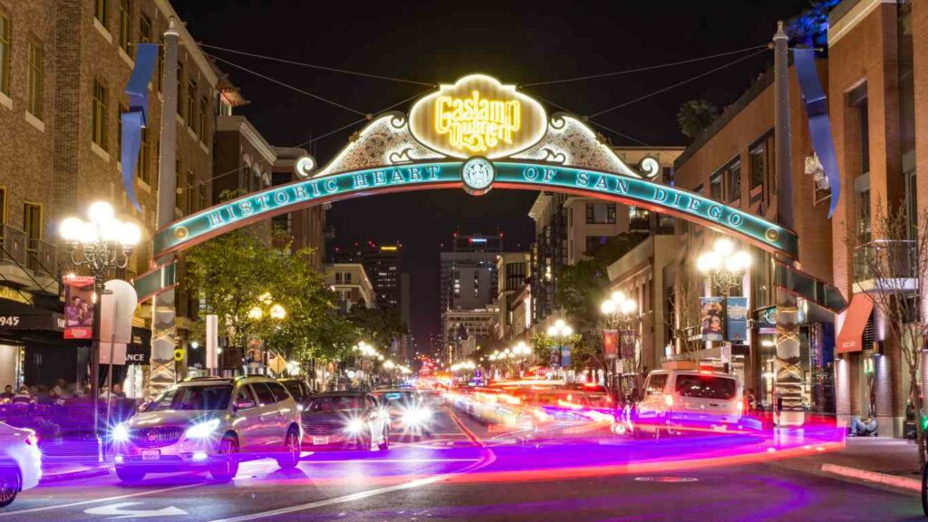 Arch at the entrance of the Gaslamp Quarter district