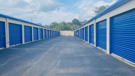 Drive-up access for outdoor storage units.