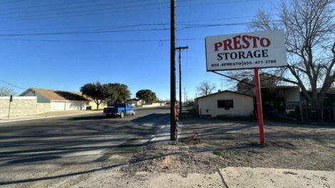 Presto Storage sign in Odessa, Texas.