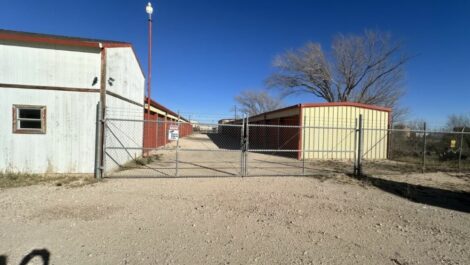 Gated entrance at Presto Storage in Odessa, TX.
