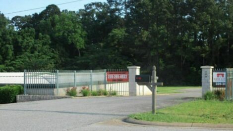 Entrance to Storage Center Rose City in Thomasville, Georgia.
