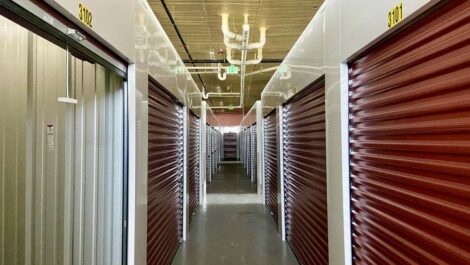 Indoor storage units at Broadway Self Storage in Akron, OH.
