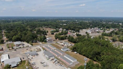 Aerial view of Copper Safe Storage in Petal, MS.