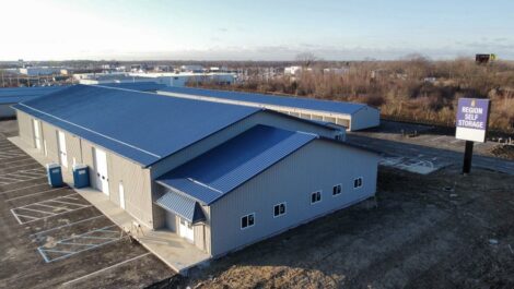 Exterior of Region Self Storage Merrillville, Indiana facility.