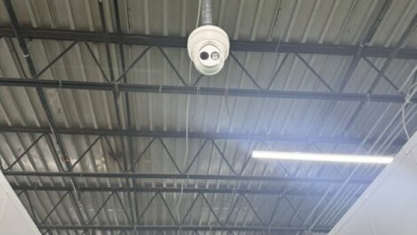 Security camera at iStore Connersville storage facility.