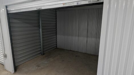 Interior of storage unit at Safe and Easy Self Storage facility.