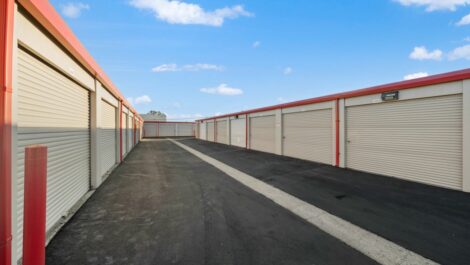 Storage facility with a drive-up access.