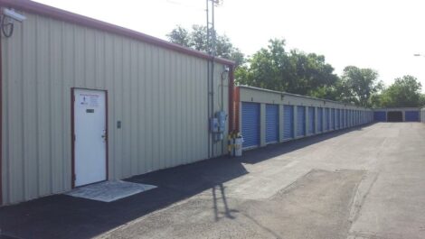 Exterior of outdoor storage units at Space Self Storage - North Austin storage facility.