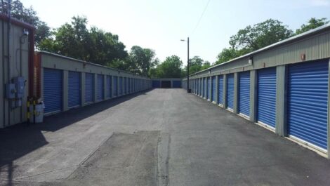 Exterior of outdoor storage units at Space Self Storage - North Austin storage facility.