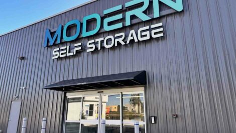 Exterior view of Modern Self Storage facility.