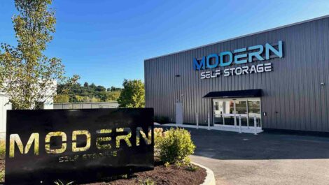 Exterior view of Modern Self Storage facility.