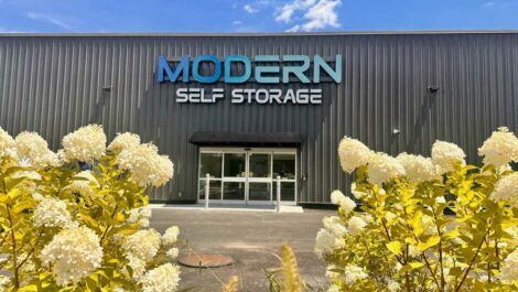 Exterior view of Modern Self Storage facility.