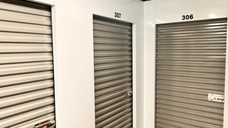 View of interior storage units at Modern Self Storage.