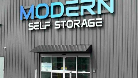 Exterior view of Modern Self Storage facility.