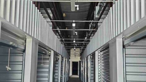 View of interior storage units at Lloyd Self Storage.