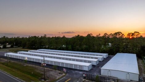 Aerial view of All-In Storage facility.