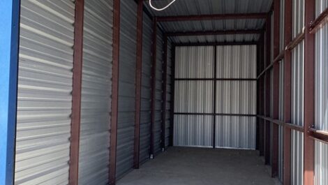 View of interior of storage unit at The Compound Self Storage.