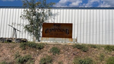 Exterior of The Compound Self Storage sign.