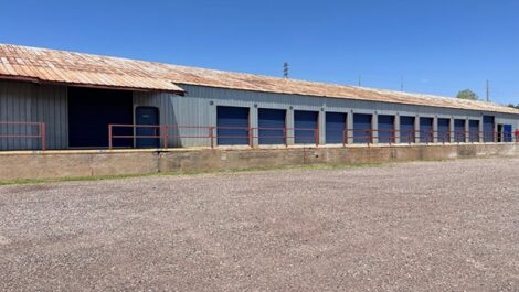 Exterior of storage units at The Compound Self Storage facility.