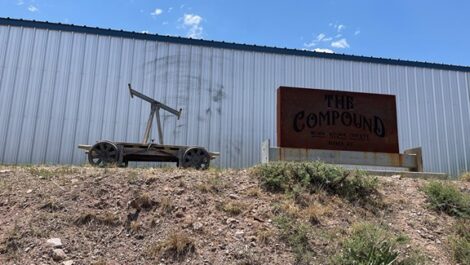 View of The Compound Self Storage sign.