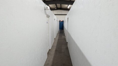 Interior of storage facility at Blue Barn Storage.