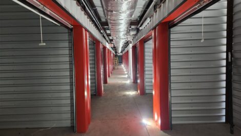 Interior storage units at Raceway Self Storage.