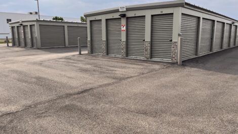 Outdoor, drive-up storage units at Ridgeview Storage in McHenry, IL.