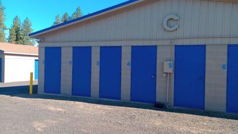 Storage building at Discount Mini Storage.